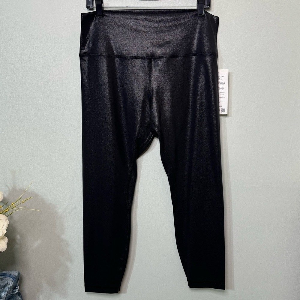 Lululemon Align High Rise Pant Leggings Shine Radiant Foil Black Print 14 NWT - Picture 9 of 13